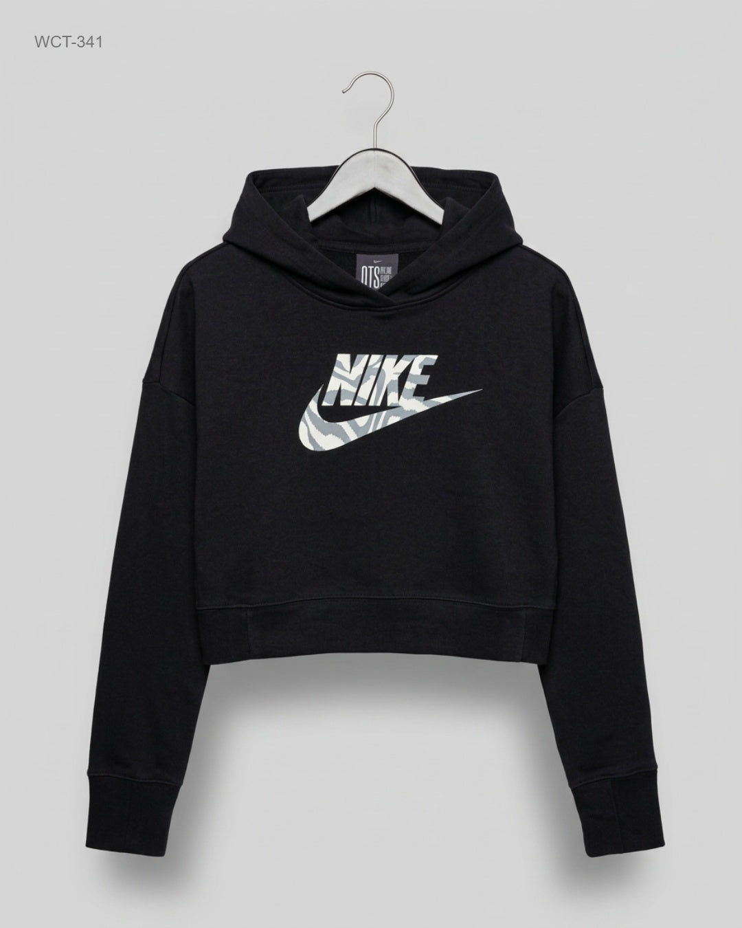 UK Imported secondhand Winter Crop Tops - NIKE brand, Black Cotton, Premium condition, for Womens - Online Thrift Store Islamabad Pakistan