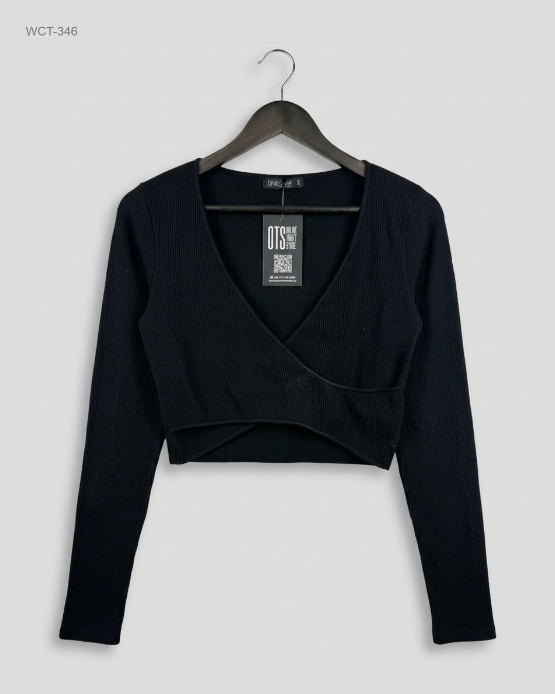 Shop Premium Winter Crop Tops by DUNNES | Preloved Branded Clothes | Black Polyester | Womens | OTS Thrift Store Peshawar Pakistan