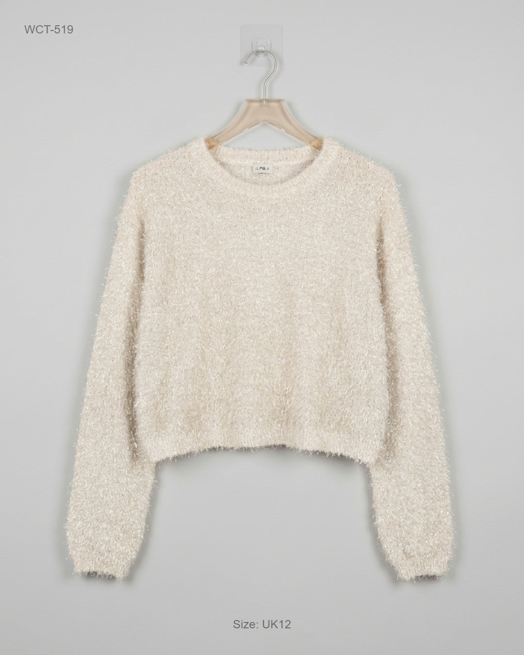 F&F OffWhite Shaggy Knit Sweater buy preloved clothing online Pakistan