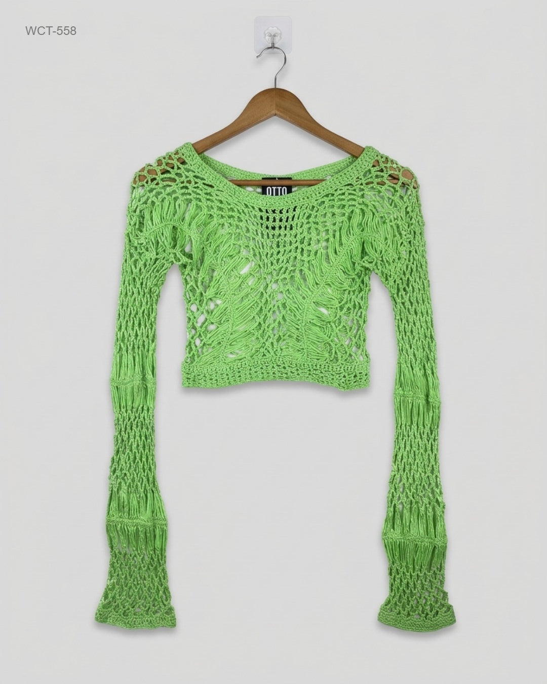 SORELLE UK Green Crochet Knit Crop Top buy preloved clothing online Pakistan