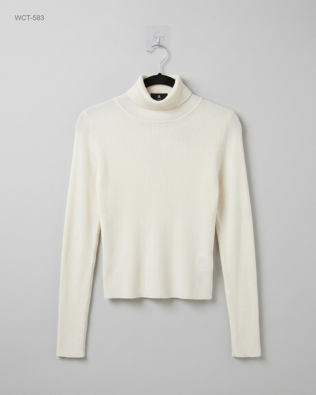 SHEIN OffWhite Ribbed Turtleneck Top buy preloved clothing online Pakistan