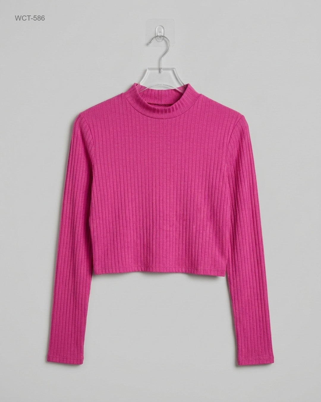 George Pink Mock-Neck Ribbed Crop Top buy preloved clothing online Pakistan