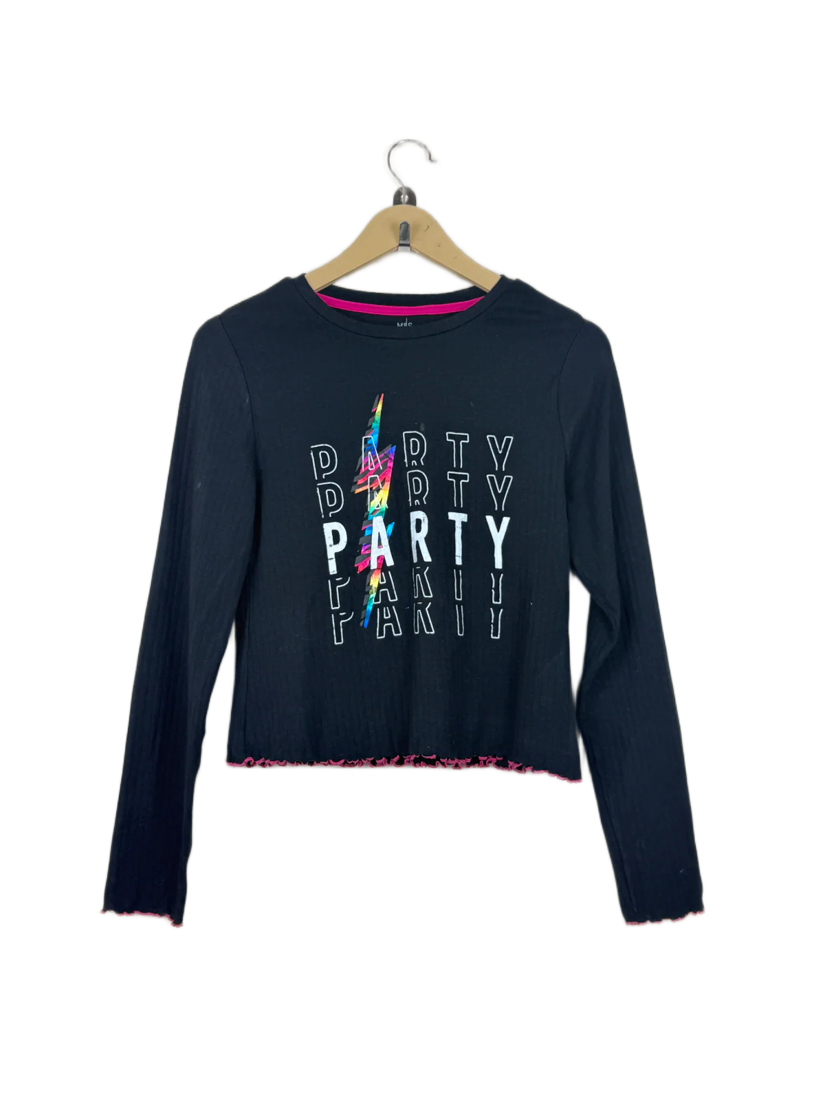 Shop Excellent Winter Crop Tops by Marks & Spencer | Preloved Branded Clothes | Black Cotton | Women | OTS Thrift Store Islamabad Pakistan