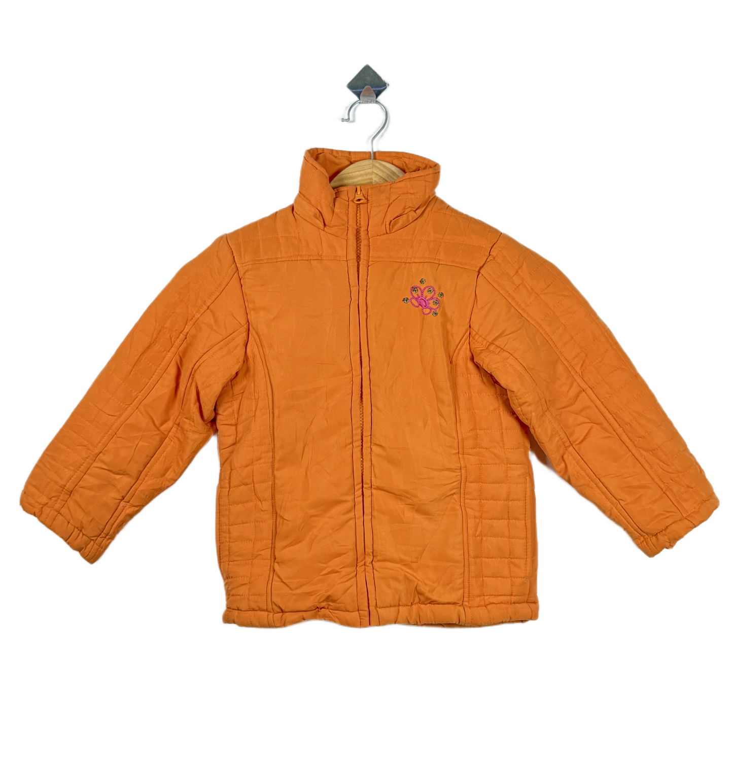 Preloved PREMIUM PLUS Girls Jackets by SANCRED, ORANGE POLYSTER for GIRLS - OTS Thrift Shop Karachi Pakistan