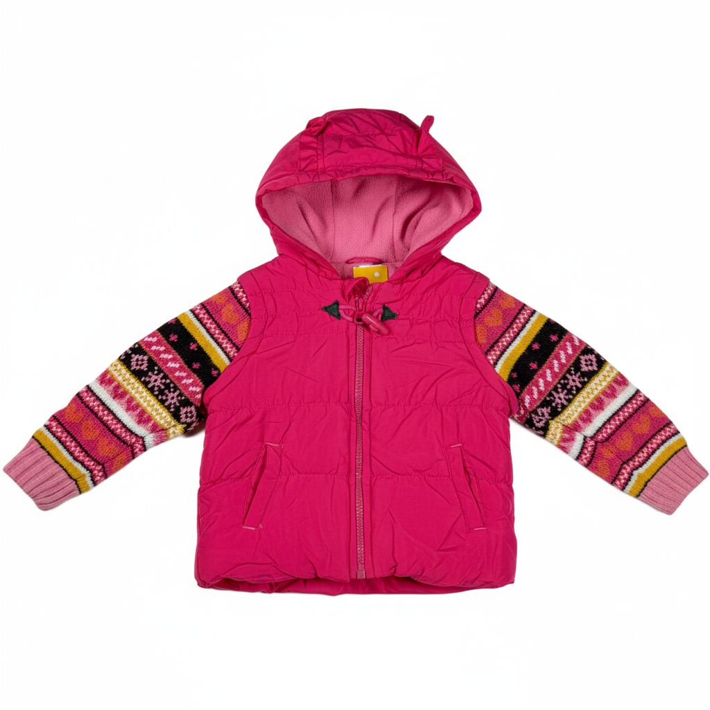 Secondhand Branded Girls Jackets by BABY CLUB, PINK POLYSTER fabric, PREMIUM condition, for GIRLS - Online Thrift Shop Peshawar Pakistan