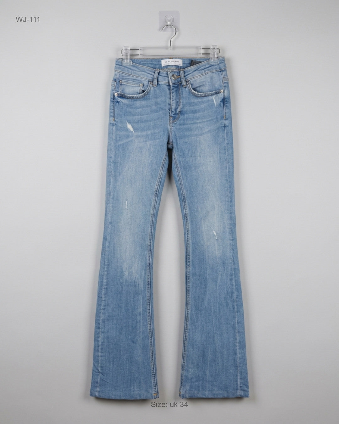 Women Jeans | ZARA | Preloved Branded | Sky Blue Cotton | PREMIUM | OTS Thrift Store Lahore Pakistan