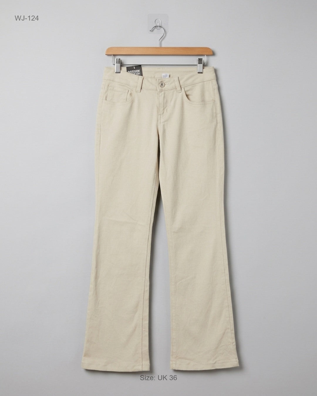 UK Imported secondhand Women Jeans - H&M brand, Beige Cotton, Premium condition, for - Online Thrift Store Lahore Pakistan