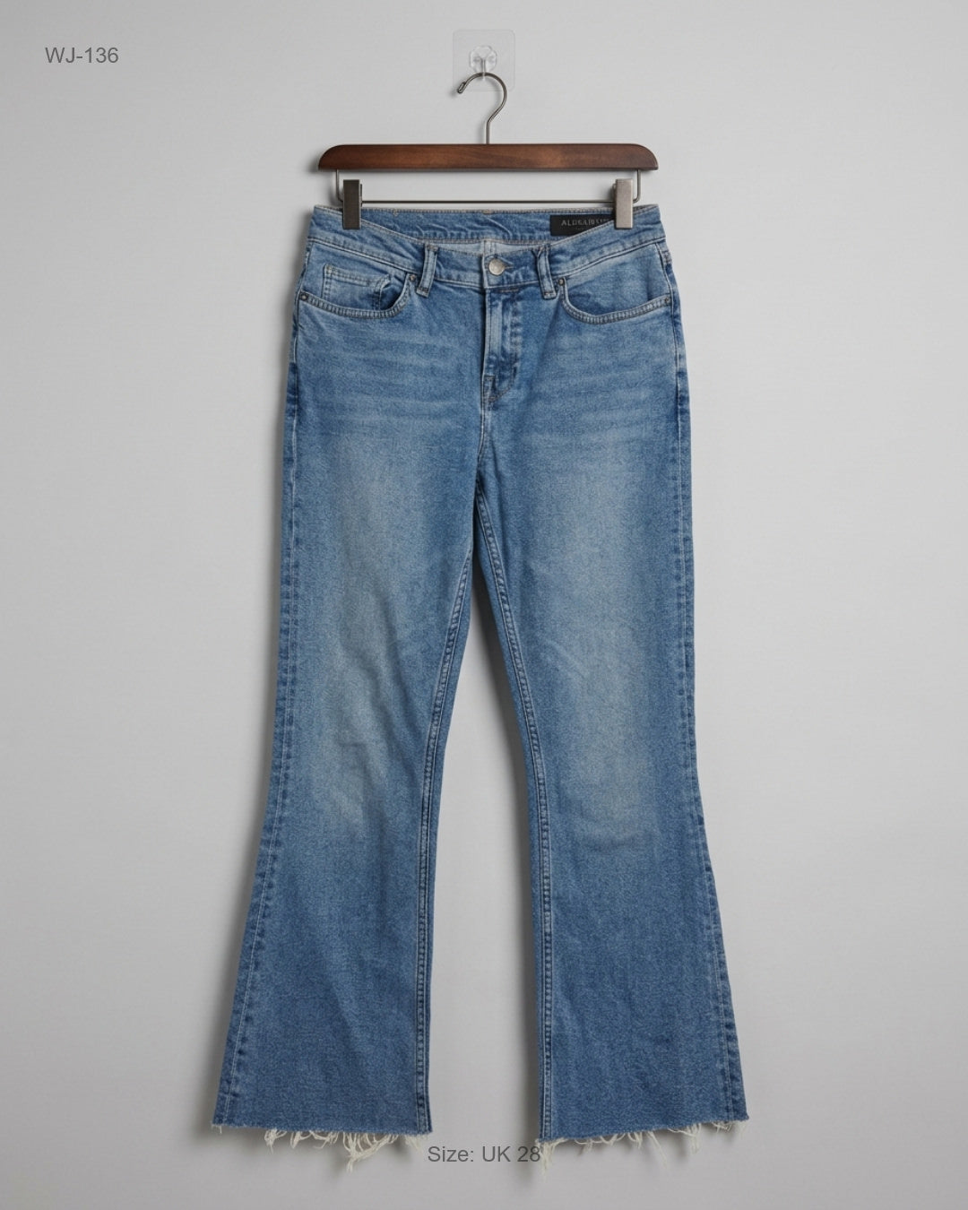 Secondhand Branded Women Jeans by Allsaints, Blue Cotton fabric, Premium condition, for - Online Thrift Shop Islamabad Pakistan
