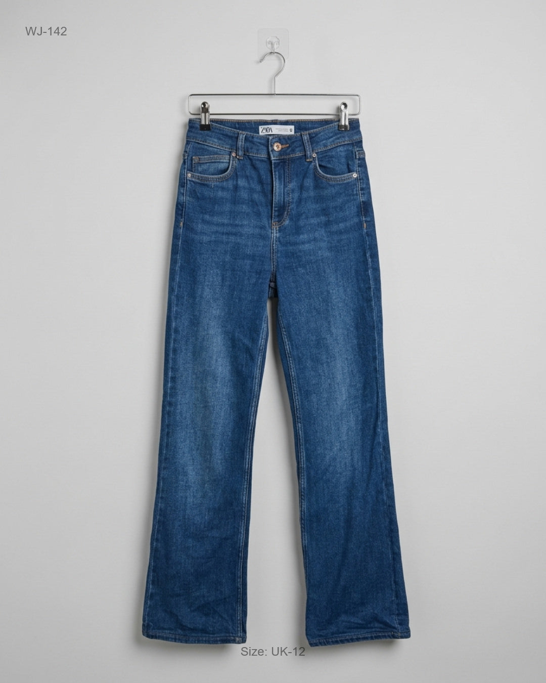 UK Imported secondhand Women Jeans - ZARA brand, BLUE Cotton, Premium condition, for - Online Thrift Store Karachi Pakistan