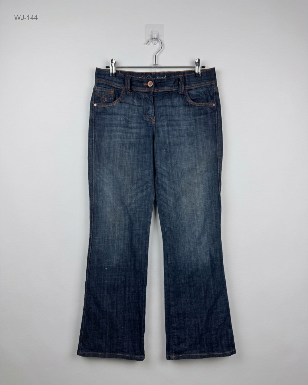UK Imported secondhand Women Jeans - Boot cut brand, Dark Blue Cotton, Premium condition, for - Online Thrift Store Peshawar Pakistan