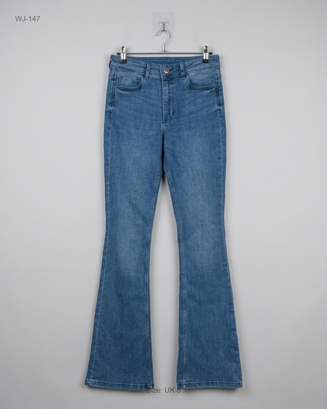 Secondhand Branded Women Jeans by Mini FLARE, Blue Cotton fabric, Premium condition, for - Online Thrift Shop Karachi Pakistan