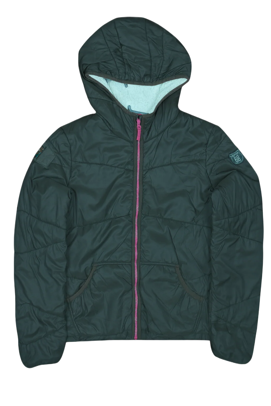 Shop Premium Bomber & Puffer Jackets by Sprit | Preloved Branded Clothes | Grey Polyester | Girls | OTS Thrift Store Peshawar Pakistan