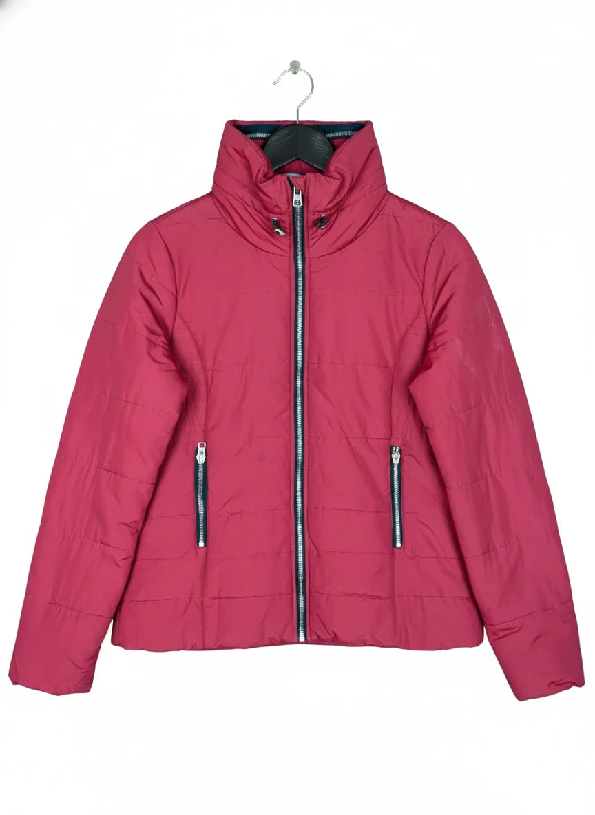 Secondhand Branded Bomber & Puffer Jackets by ONLY, Red Polyester fabric, Premium condition, for Women - Online Thrift Shop Islamabad Pakistan