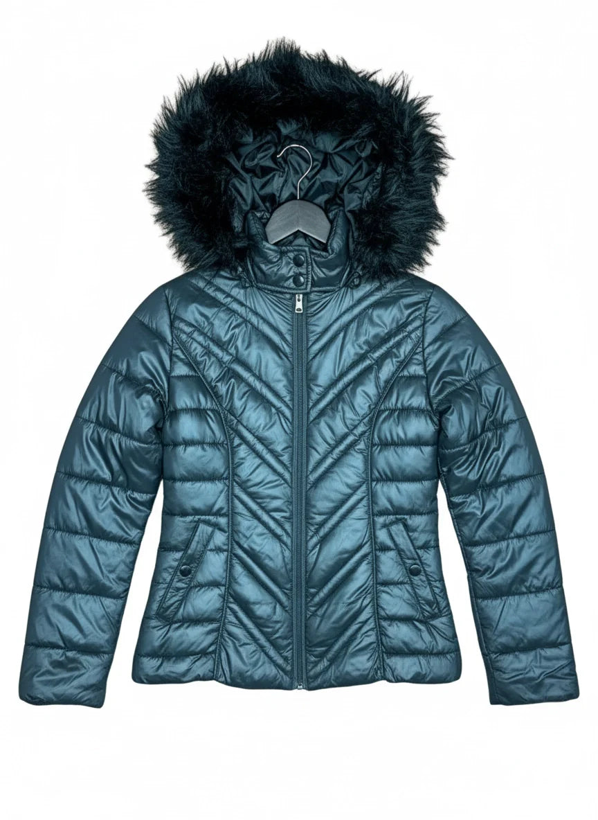 Preloved Premium Bomber & Puffer Jackets by New Look, Black Polyester for Women - OTS Thrift Shop Karachi Pakistan