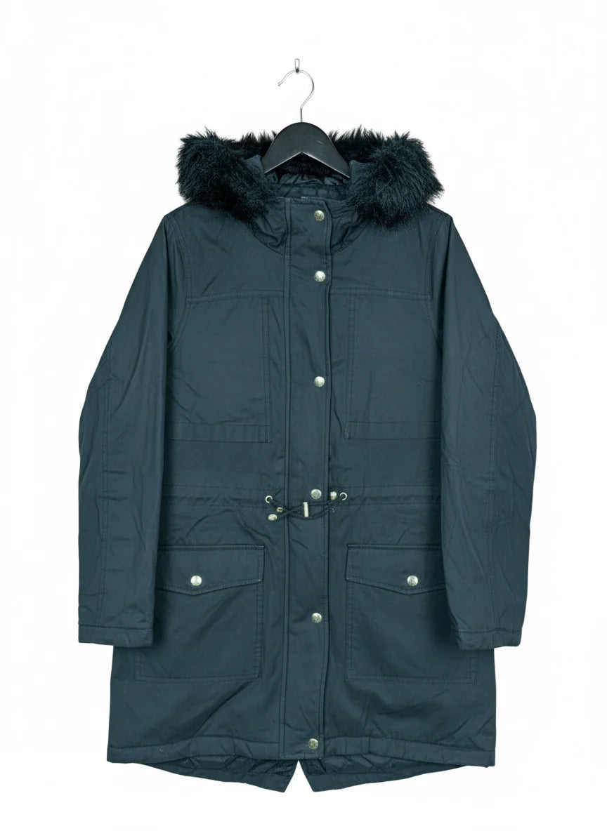 Secondhand Branded Bomber & Puffer Jackets by George, Black Polyester fabric, Premium condition, for Women - Online Thrift Shop Peshawar Pakistan