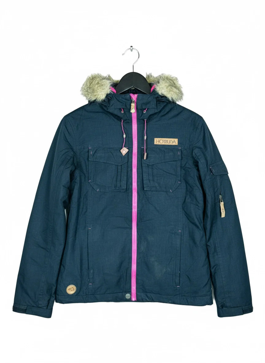 Shop Excellent Bomber & Puffer Jackets by Hottuna | Preloved Branded Clothes | Black Polyester | Women | OTS Thrift Store Islamabad Pakistan