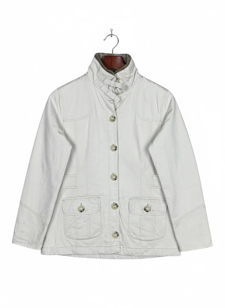 Secondhand Branded Bomber & Puffer Jackets by Next, Off White Cotton fabric, Premium condition, for Women - Online Thrift Shop Peshawar Pakistan