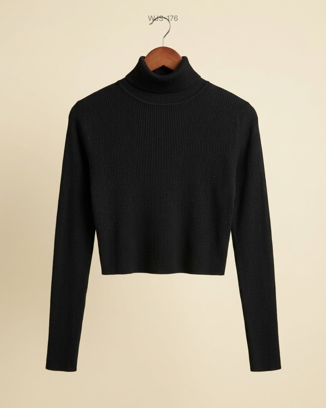 MISSGUIDED Black Turtleneck Crop Top buy preloved clothing online Pakistan