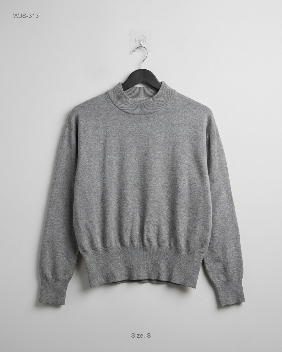 INEXTENSO Grey Mock Neck Knit Sweater buy preloved clothing online Pakistan