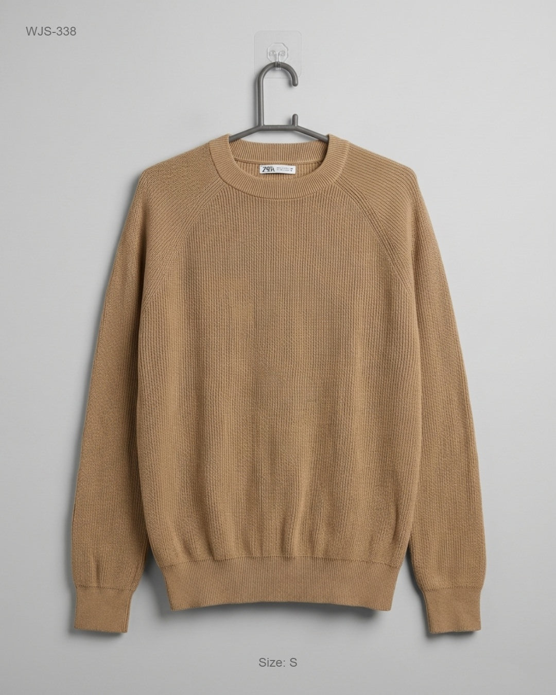 Zara Brown Ribbed Raglan Sweater buy preloved clothing online Pakistan