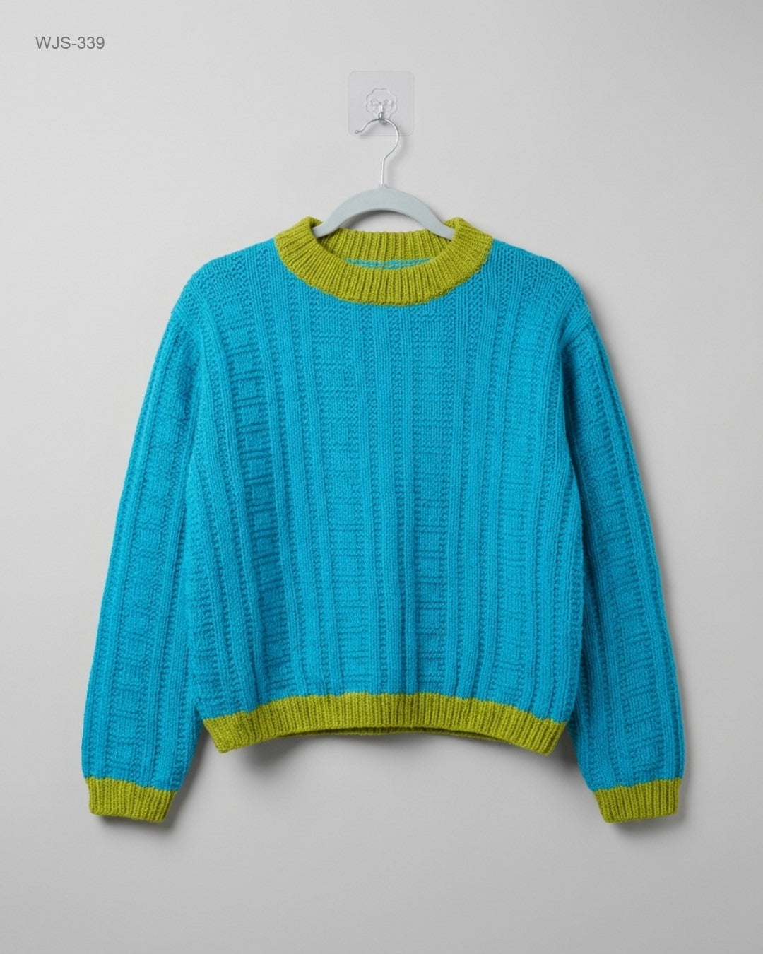CUT LABEL Blue Textured Knit Sweater buy preloved clothing online Pakistan