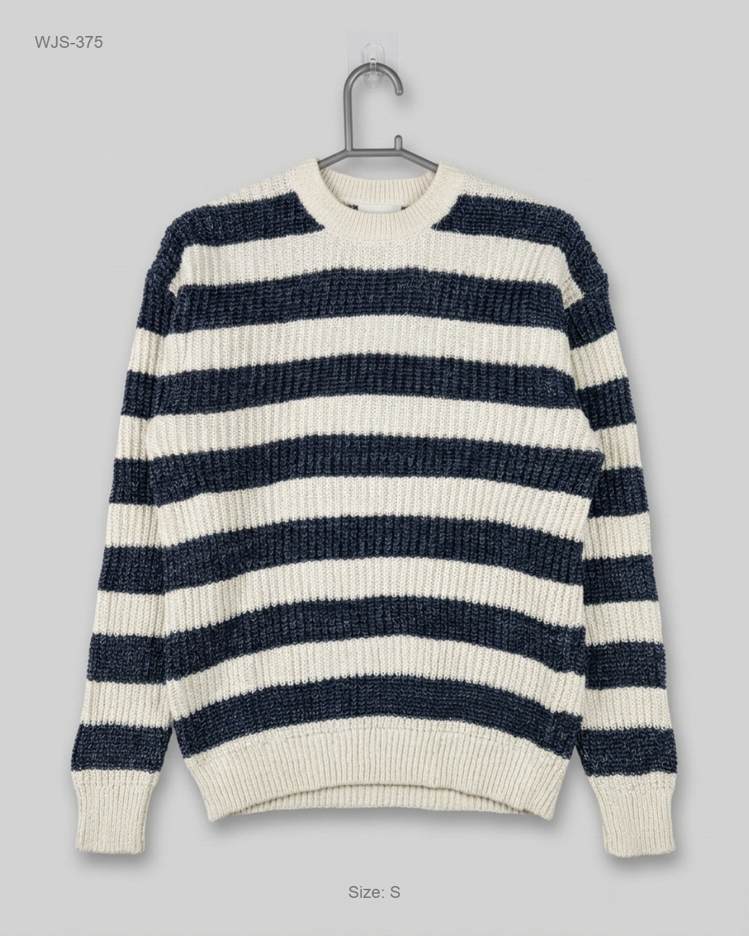 PULL&BEAR Black Striped Knit Sweater buy preloved clothing online Pakistan
