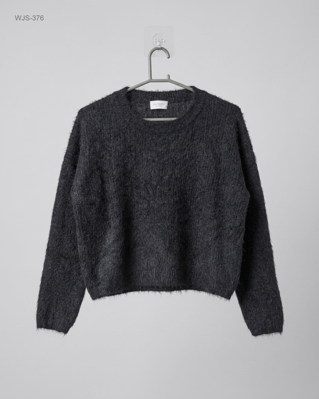 VARSION FEMININ Black Fuzzy Knit Sweater buy preloved clothing online Pakistan