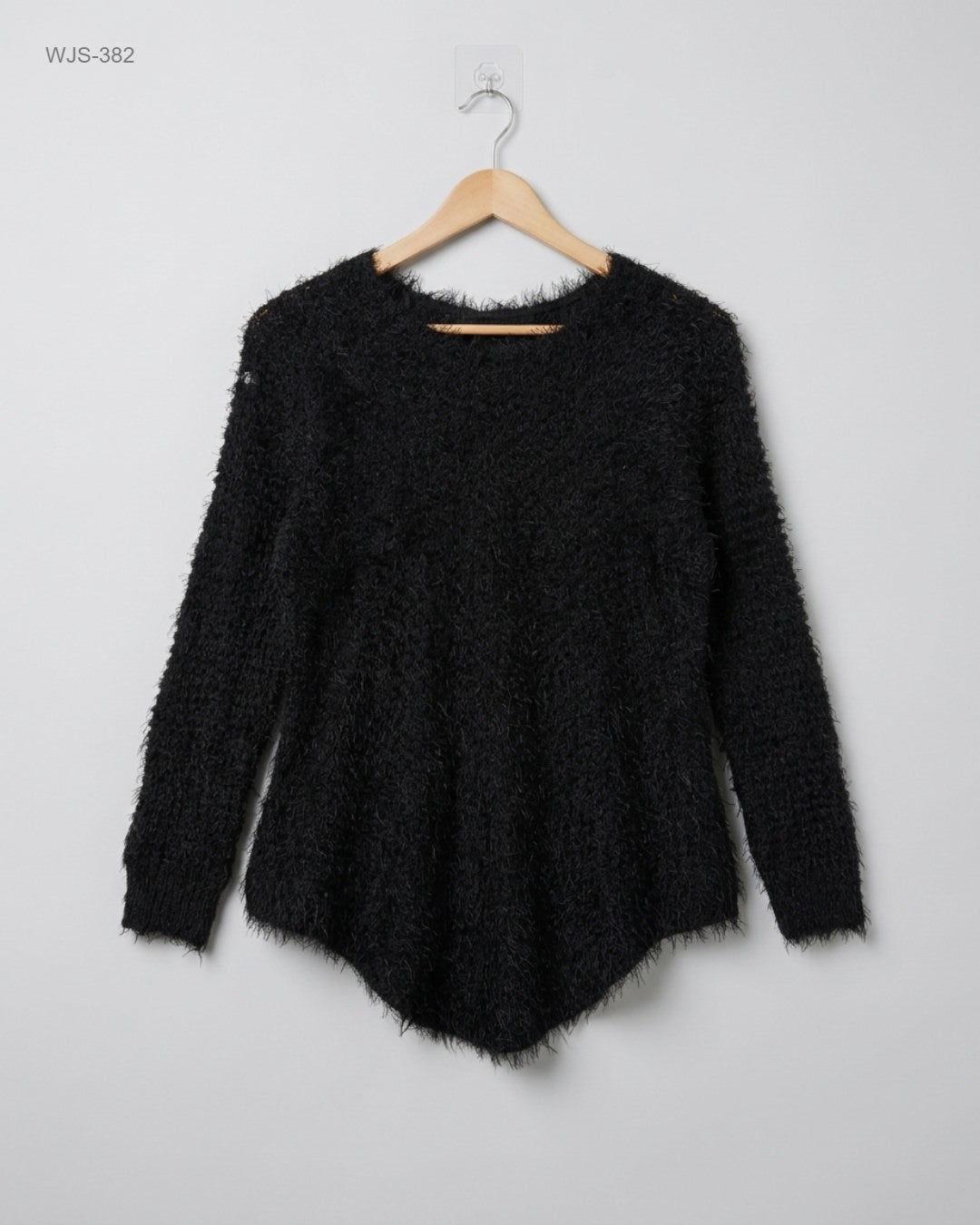 CUT LABEL Black Eyelash Knit Sweater buy preloved clothing online Pakistan