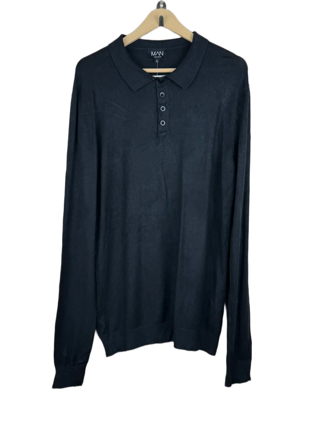 Preloved Premium Winter Knitted Tops by Mango, Black Viscose for Women - OTS Thrift Shop Islamabad Pakistan