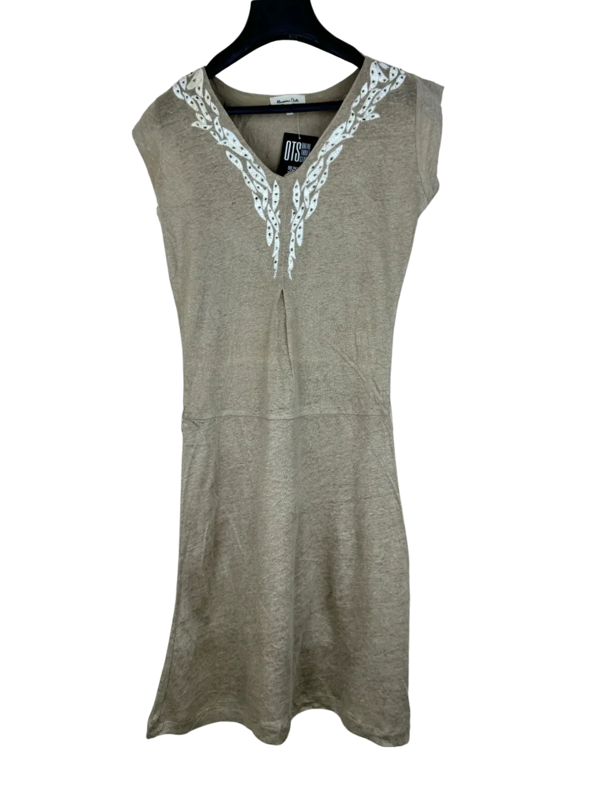 Preloved Excellent Winter Knitted Tops by Massimo Dutti, Beige Cotton for Women - OTS Thrift Shop Peshawar Pakistan