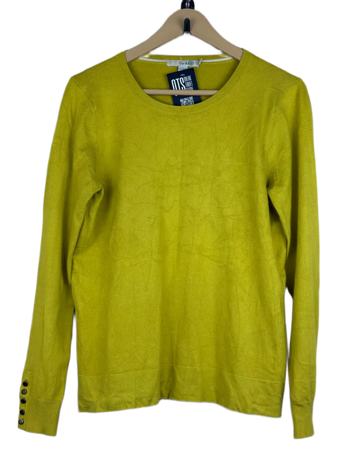 UK Imported secondhand Winter Knitted Tops - Boden brand, Mustered Cotton, Premium condition, for Women - Online Thrift Store Islamabad Pakistan