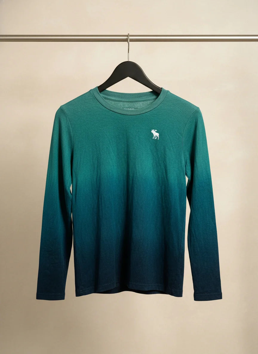 Shop Excellent Winter Knitted Tops by Unknown | Preloved Branded Clothes | Teal polyester | Women | OTS Thrift Store Peshawar Pakistan