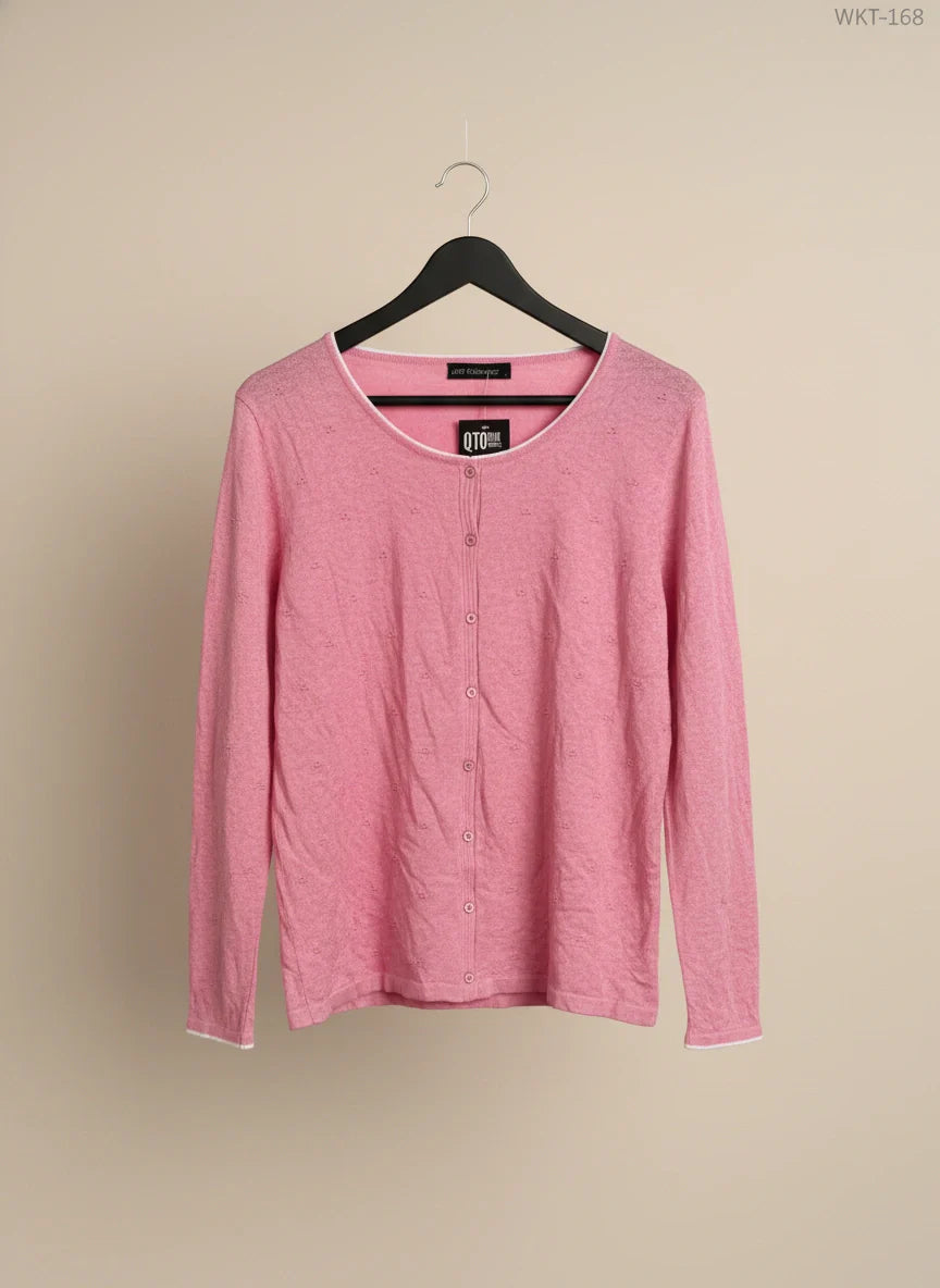 UK Imported secondhand Winter Knitted Tops - just elegance brand, Pink viscose, Premium condition, for Women - Online Thrift Store Islamabad Pakistan