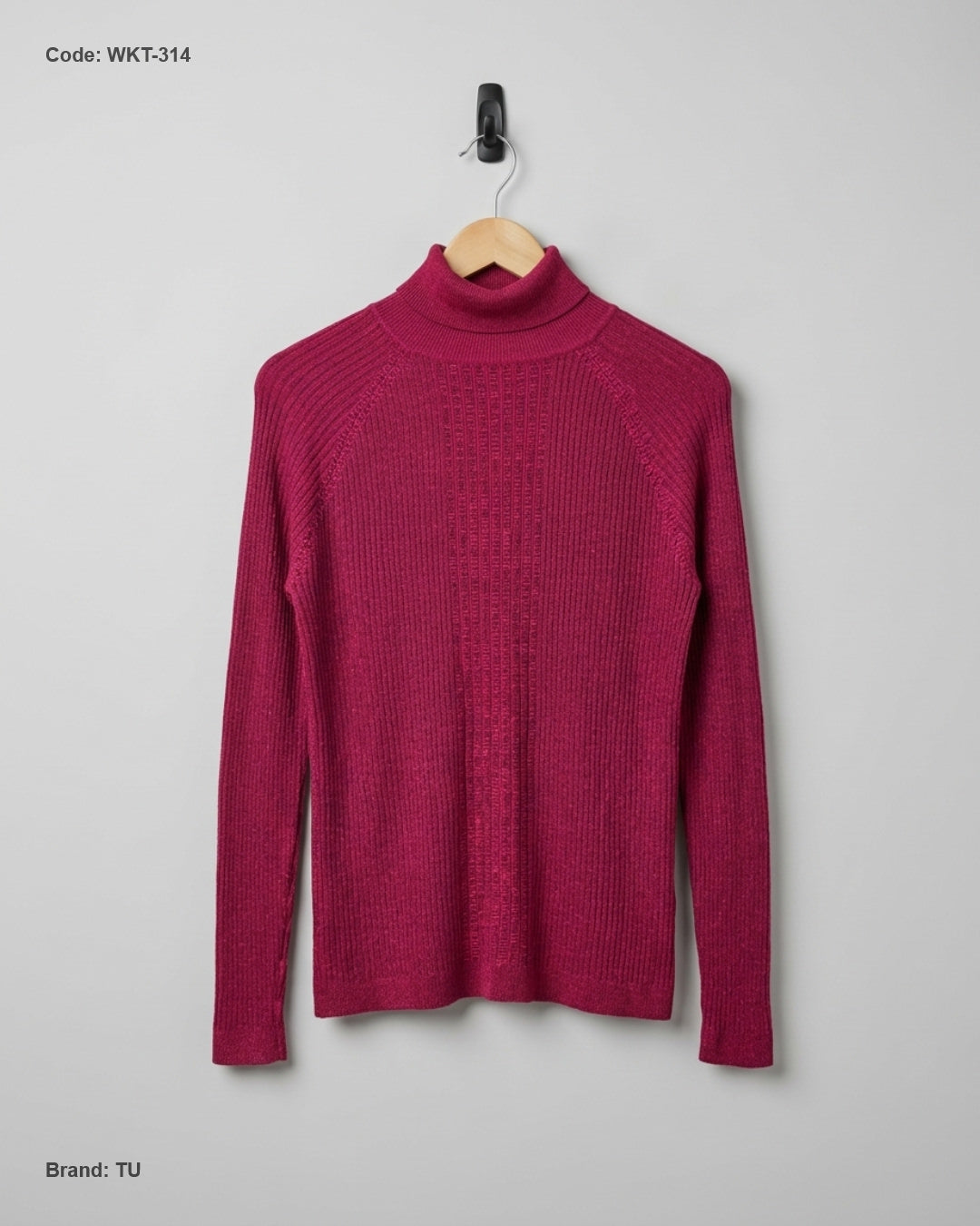 Winter Knitted Tops | TU | Preloved Branded | Maroon polyester | Premium | OTS Thrift Store Karachi Pakistan
