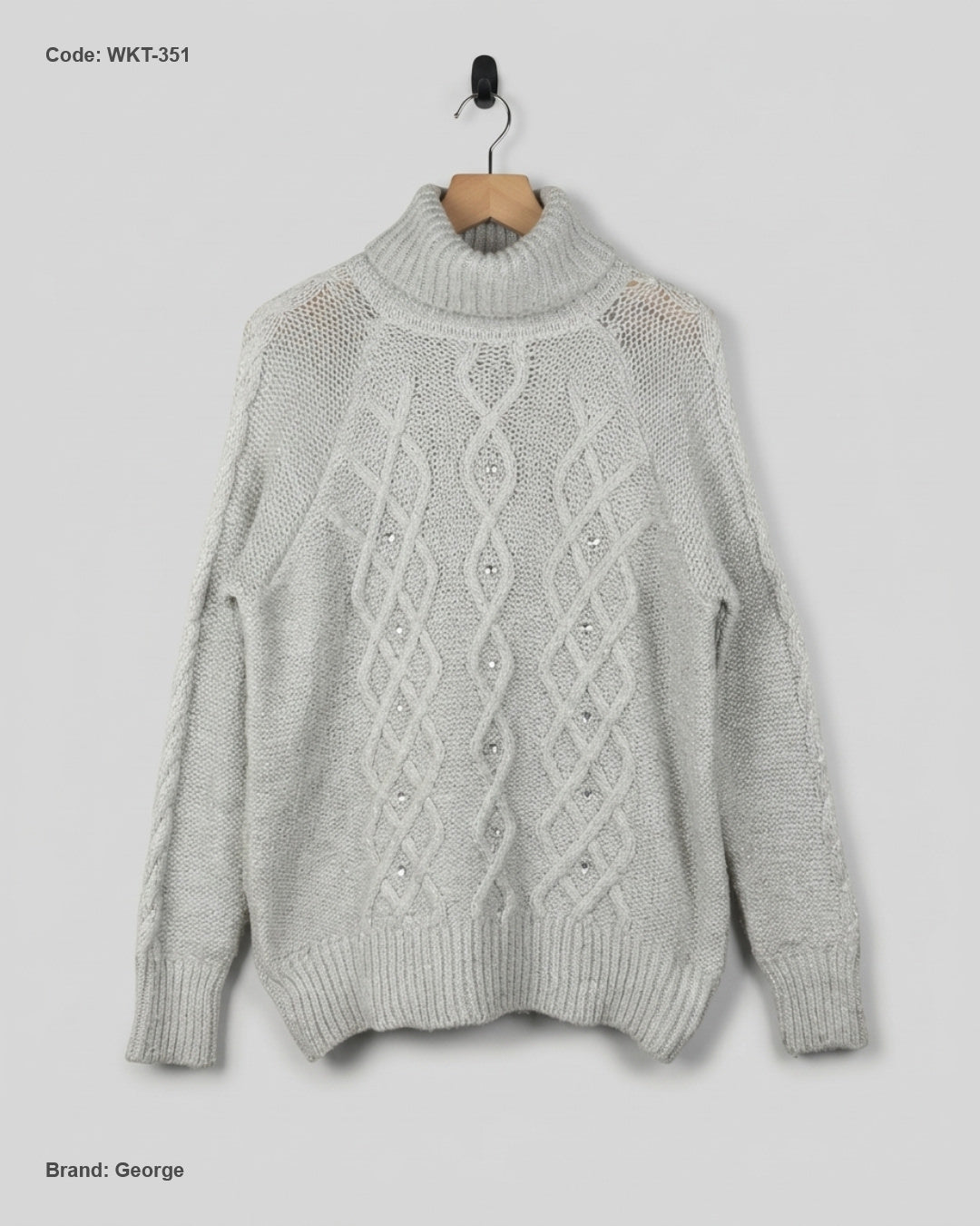 Shop Excellent Winter Knitted Tops by George | Preloved Branded Clothes | OffWhite Acrylic | Women | OTS Thrift Store Karachi Pakistan