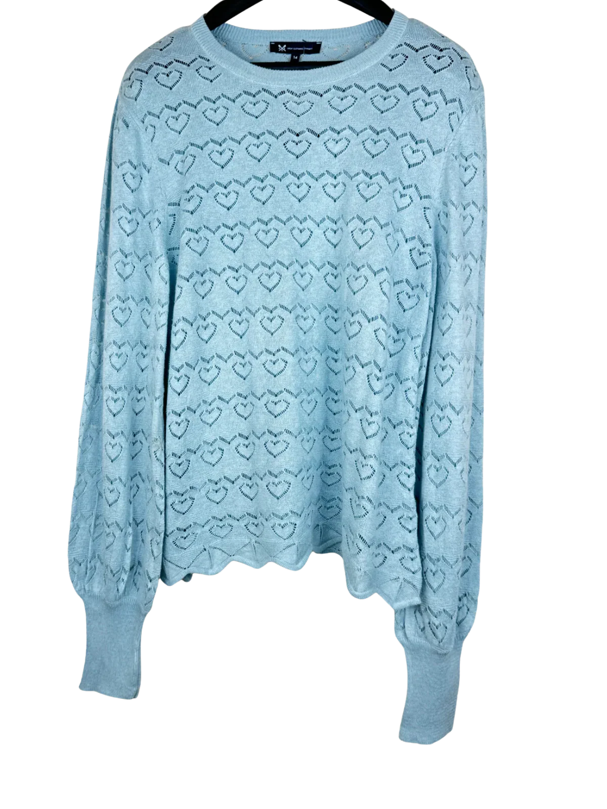 Preloved Premium Plus Winter Knitted Tops by Oscar B, Grey Acrylic & Cotton for Women - OTS Thrift Shop Lahore Pakistan