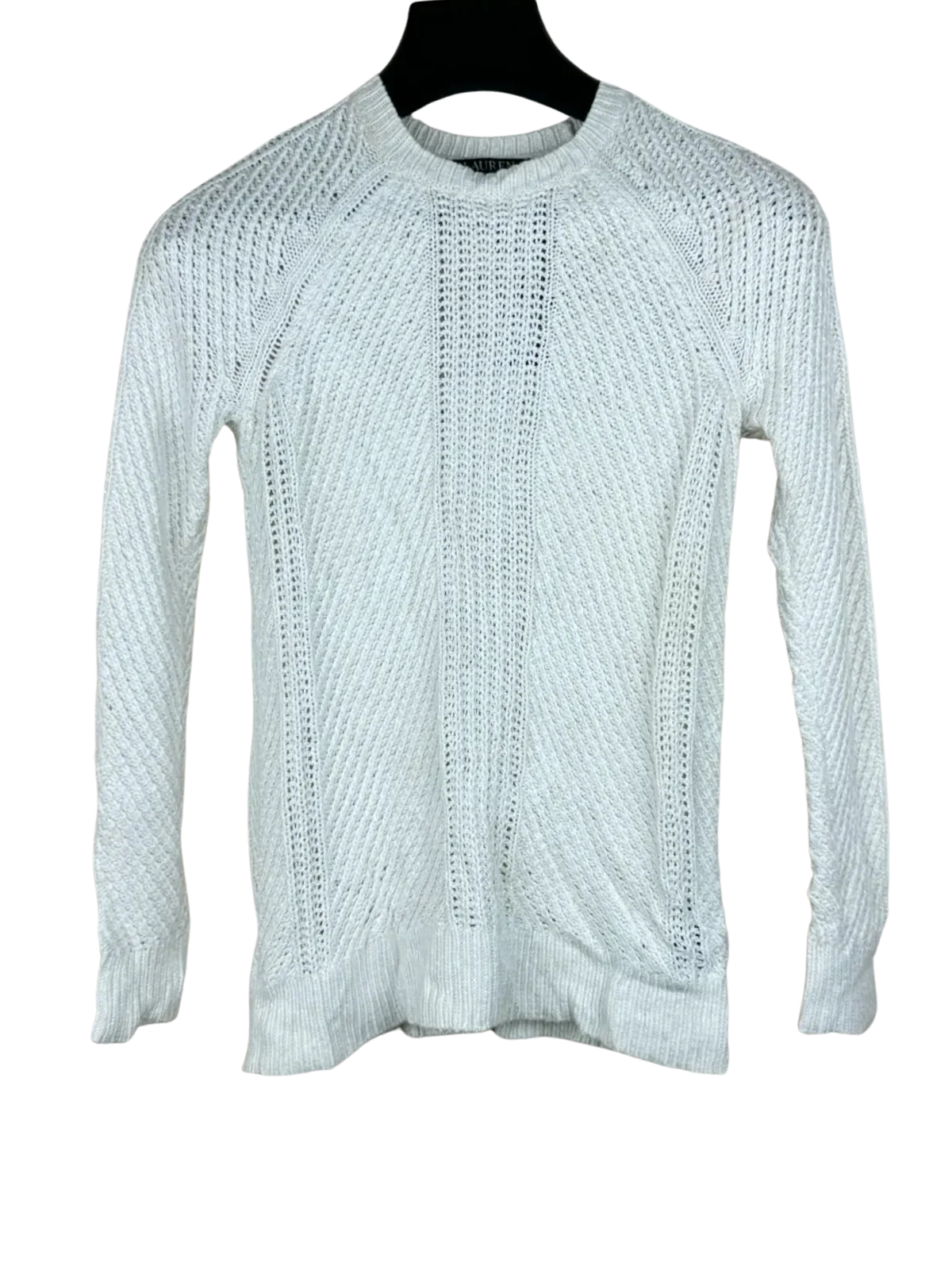 UK Imported secondhand Winter Knitted Tops - Ralph Lauren brand, White Cotton, Excellent condition, for Women - Online Thrift Store Peshawar Pakistan