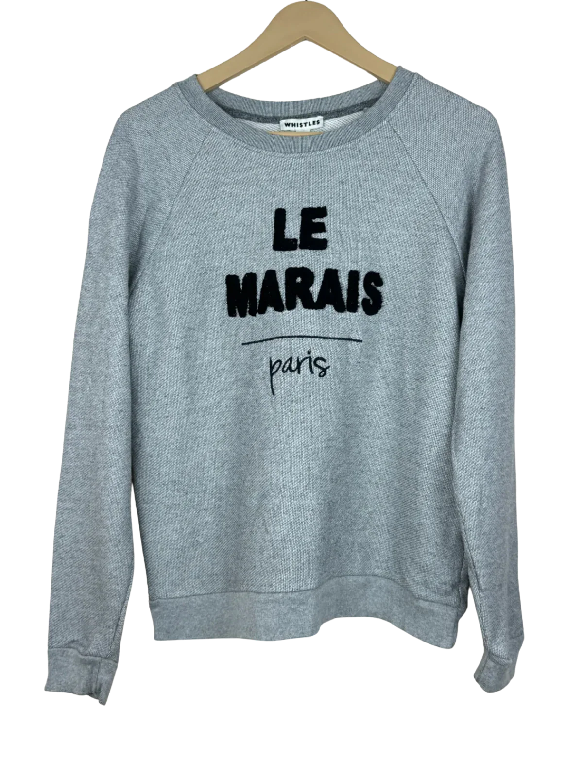 Preloved Premium Winter Knitted Tops by Whistles, Grey Cotton for Women - OTS Thrift Shop Islamabad Pakistan