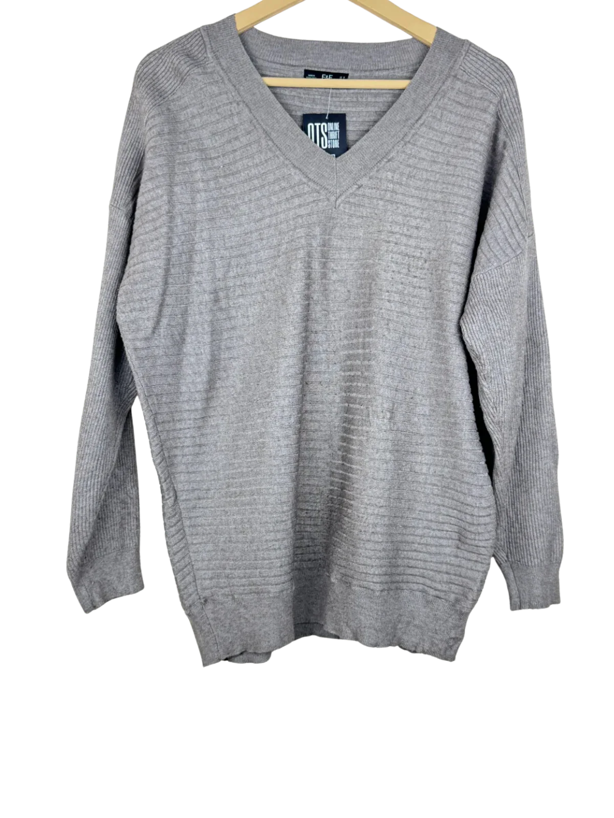 Premium Plus Condition Winter Knitted Tops | Preloved F&F | Beige Viscose | Thrift Shop for Women Lahore Pakistan | OTS