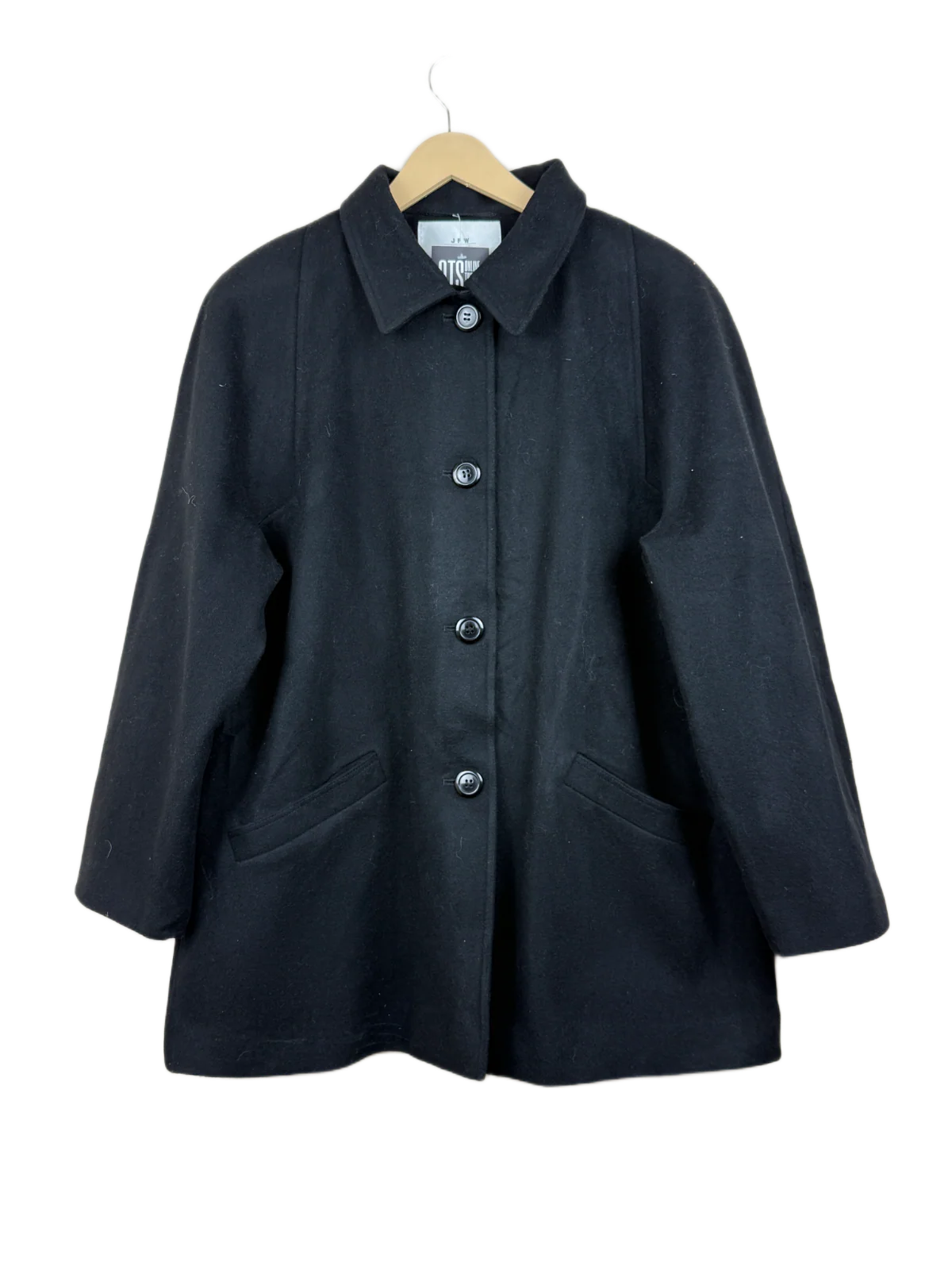 Secondhand Branded Winter Long Cardigans by JFW Element, Black Wool fabric, Premium condition, for Women - Online Thrift Shop Lahore Pakistan