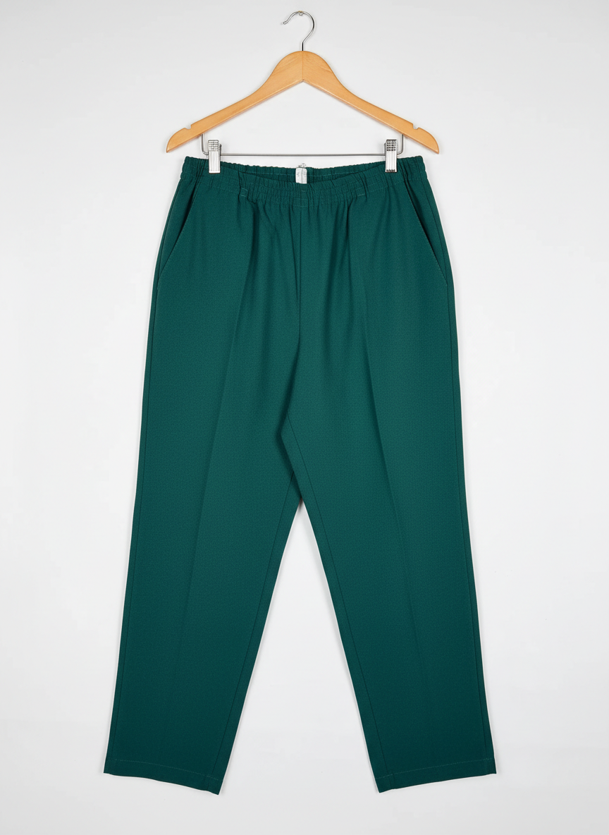 Shop Premium Womens Pants & Trousers by Cut Label | Preloved Branded Clothes | Green Polyester | Women | OTS Thrift Store Peshawar Pakistan