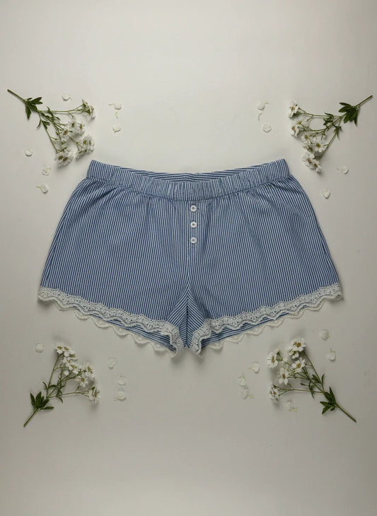 UK Imported secondhand Womens Shorts - Primark brand, Blue Cotton, Premium condition, for Women - Online Thrift Store Lahore Pakistan