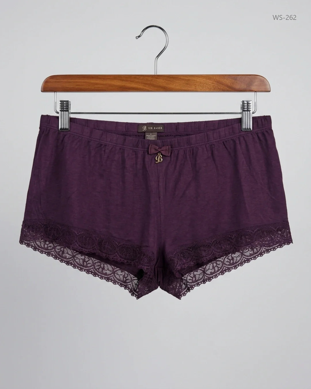 UK Imported secondhand Womens Shorts - Ted Baker brand, Purple Cotton, Premium condition, for Women - Online Thrift Store Peshawar Pakistan