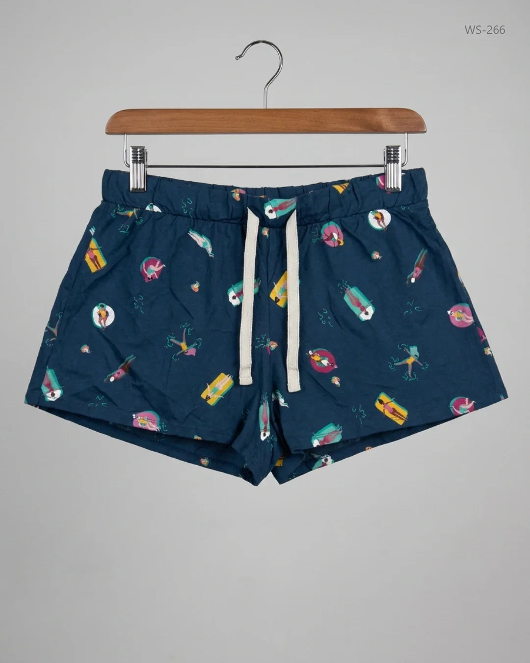 Secondhand Branded Womens Shorts by Marks & Spencer, Teal Cotton fabric, Premium condition, for Women - Online Thrift Shop Islamabad Pakistan