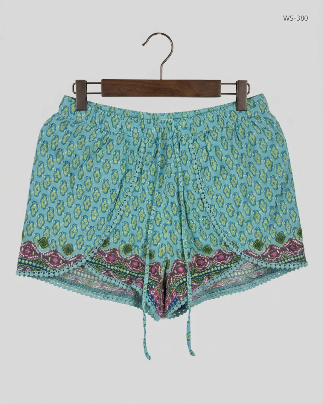 UK Imported secondhand Womens Shorts - HOLLISTER brand, SeaGreen Cotton, condition, for Women - Online Thrift Store Lahore Pakistan