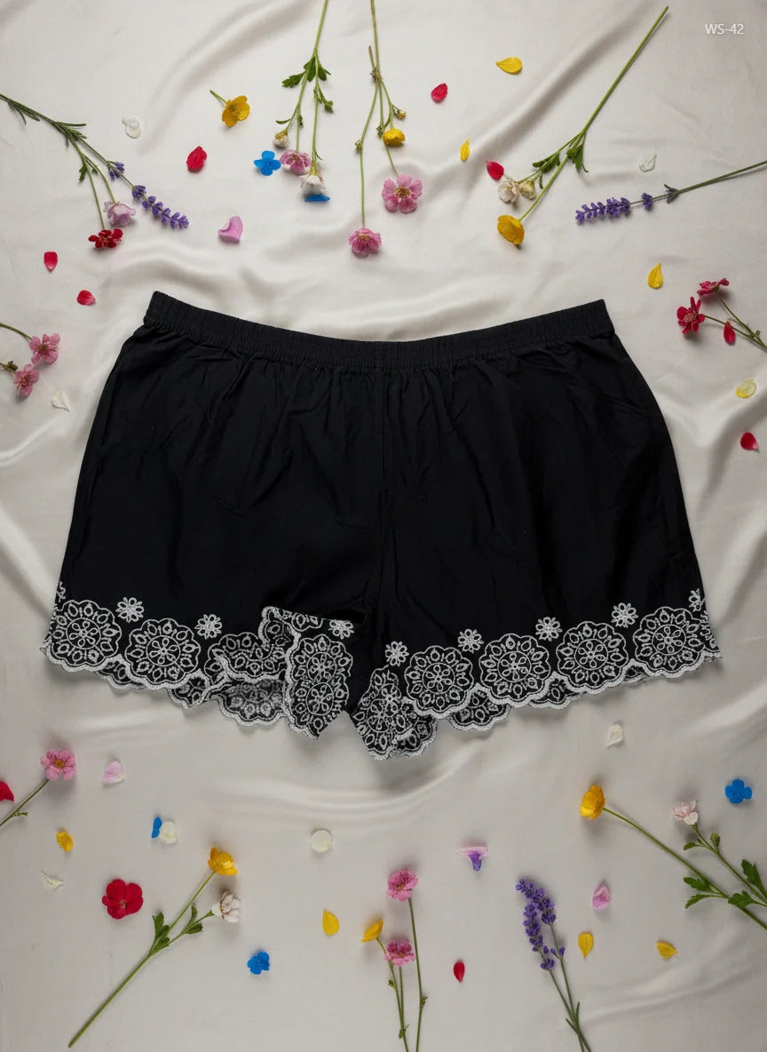Premium Condition Womens Shorts | Preloved George | Black Cotton | Thrift Shop for Women Karachi Pakistan | OTS