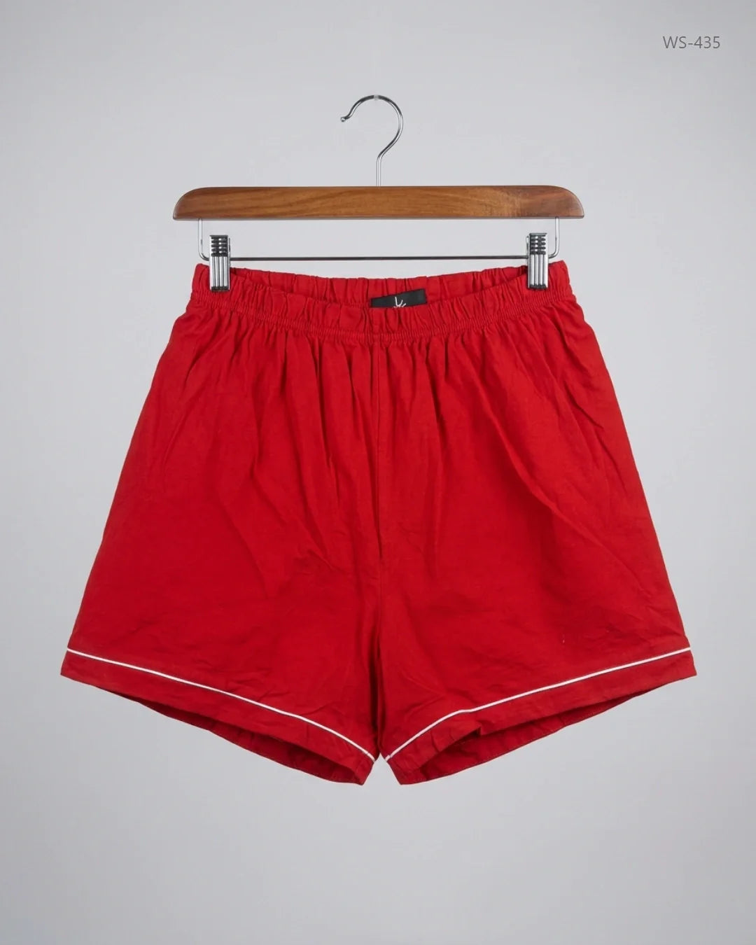 Preloved Premium Womens Shorts by CUT LABEL, Red Cotton for Women - OTS Thrift Shop Lahore Pakistan