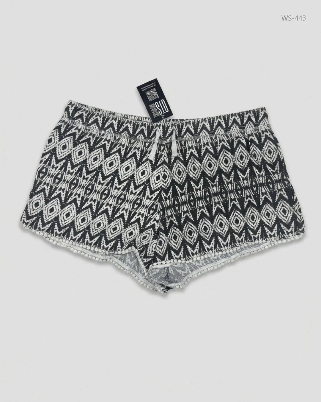 Shop Premium Womens Shorts by Peacocks | Preloved Branded Clothes | Black & White cotton | Women | OTS Thrift Store Karachi Pakistan