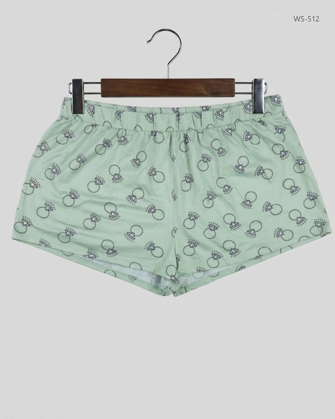UK Imported secondhand Womens Shorts - Lets Party by TJM brand, Pistachio Polyester, Premium condition, for Women - Online Thrift Store Karachi Pakistan