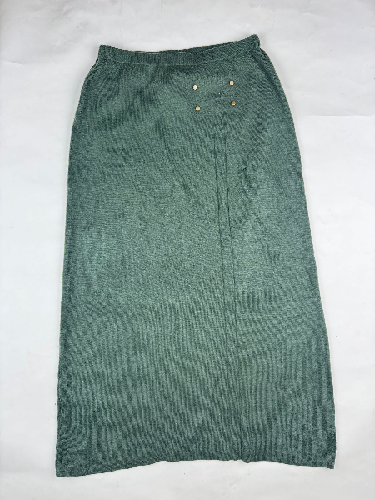 Emreco Green Knitted Maxi Skirt buy preloved clothing online Pakistan - image 2